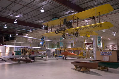 Planes on display in Curtiss Museum